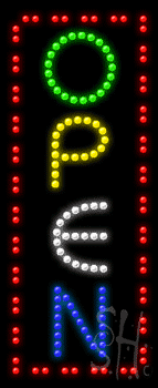 Multi-Color LED Open Animated Sign