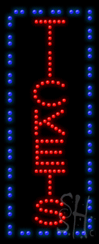 Red and Blue Tickets Animated LED Sign