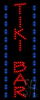 Red and Blue Tiki Bar Animated LED Sign