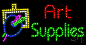 Multi-Color LED Art Supplies Animated Sign