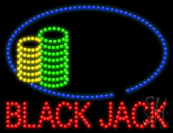 Multi-Color LED Black Jack Animated Sign
