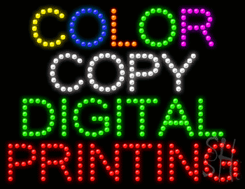 Multi-Color LED Color Copy Digital Printing Animated Sign