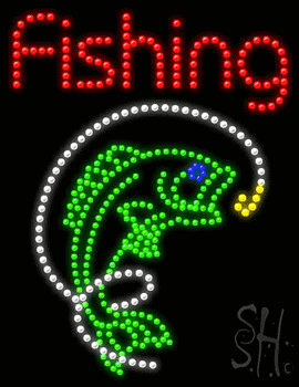 Multi-Color LED Fishing Animated Sign