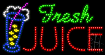 Multi-Color LED Fresh Juice Animated Sign