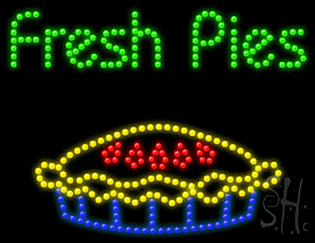 Multi-Color LED Fresh Pies Animated Sign