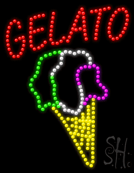 Multi-Color LED Gelato Animated Sign