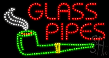 Multi-Color LED Glass Pipes Animated Sign