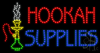 Multi-Color LED Hookah Supplies Animated Sign