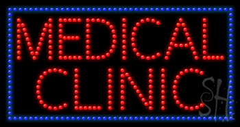 Red and Blue Medical Clinic Animated LED Sign