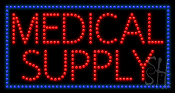 Red and Blue Medical Supply Animated LED Sign