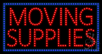 Red and Blue Moving Supplies Animated LED Sign