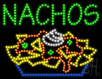 Multi-Color LED Nachos Animated Sign
