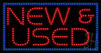 Red and Blue New And Used Animated LED Sign