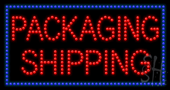Red and Blue Packaging Shipping Animated LED Sign
