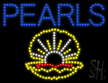 Blue Pearls Animated LED Sign