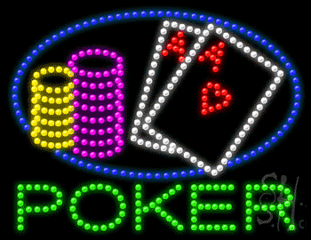 Multi-Color LED Poker Animated Sign