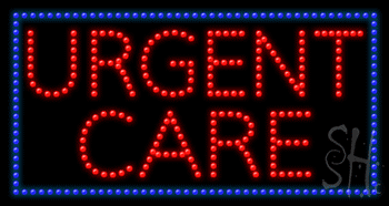 Red and Blue Urgent Care Animated LED Sign