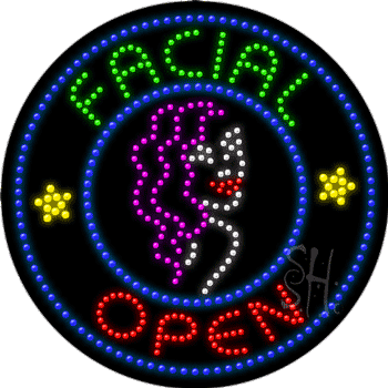Large LED Facial Open Animated Sign