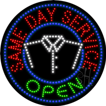 Large LED Same Day Service Open Animated Sign