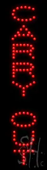 Red Carry Out LED Sign