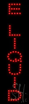 Red E Liquid LED Sign
