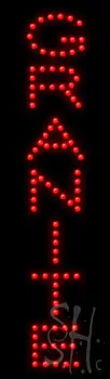 Red Granite LED Sign