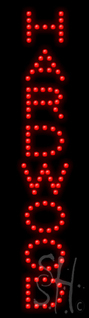 Red Hardwood LED Sign