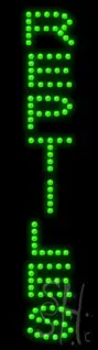 Vertical Reptiles LED Sign