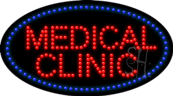 Red and Blue Medical Clinic Animated LED Sign