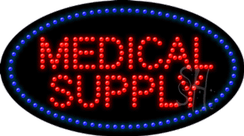 Red and Blue Medical Supply Animated LED Sign