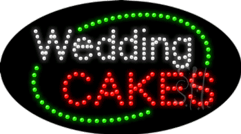 Wedding Cakes Animated LED Sign