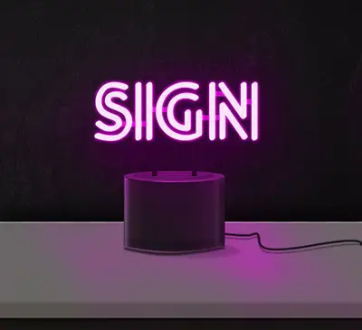 Custom Desktop Neon Sign
