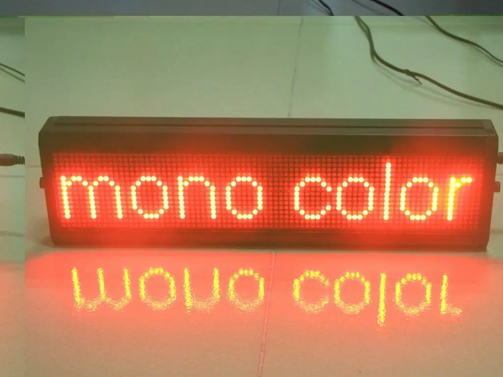 Semi-outdoor Red-color Led Window Sign P10_16x96dots solution