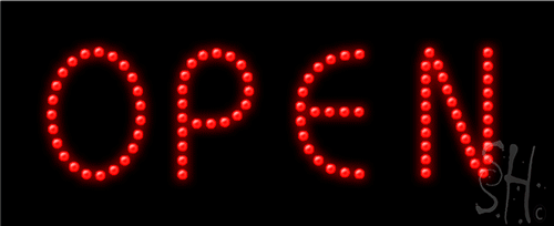 Red Open LED Sign