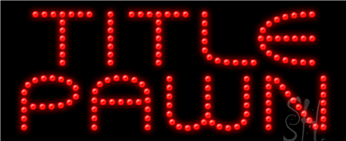 Red Title Pawn LED Sign