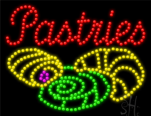 Red Pastries LED Sign