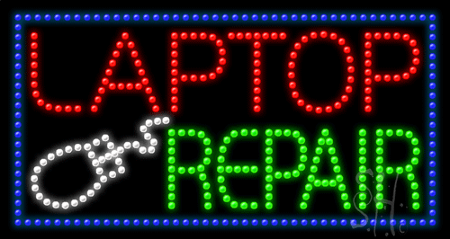 Laptop Repair LED Sign