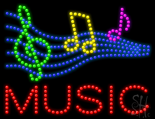 Music Note LED Sign