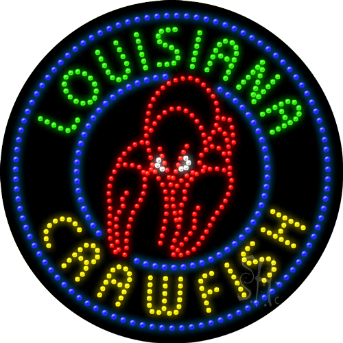 Large LED Louisiana Crawfish Sign