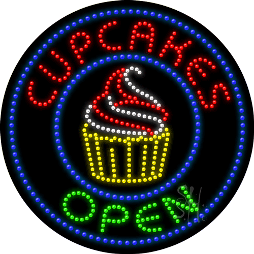 Large LED Cupcakes Sign
