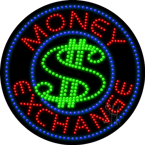 Large LED Money Exchange Sign