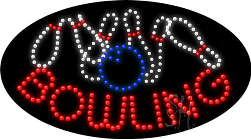 Red Bowling LED Sign