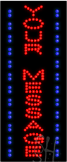 Red and Blue Custom Vertical Blue Lines Animated LED Sign