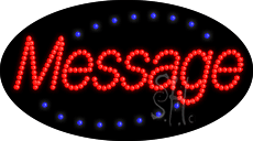 Red and Blue Custom Deco Style Animated LED Sign