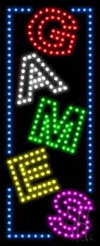 Vertical Games Animated LED Sign