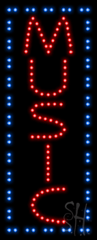Vertical Music Animated LED Sign