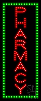 Vertical Pharmacy Animated LED Sign