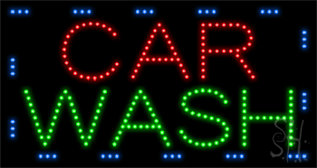 Multi-color Border Car Wash Animated LED Sign
