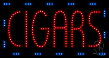 Border Cigars Animated LED Sign
