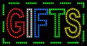 Green Border Gifts Animated LED Sign